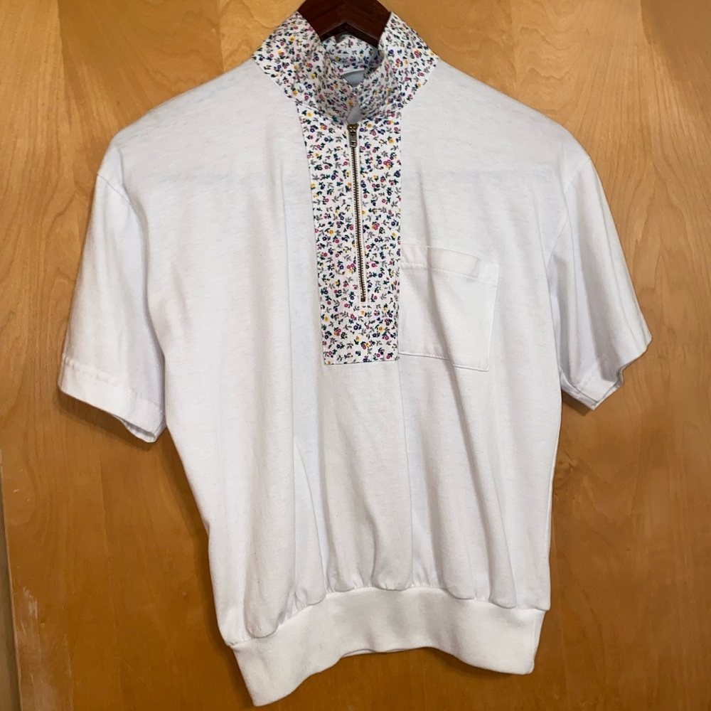 Vintage Capistrano floral quarter zip with pocket